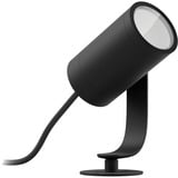 Philips Hue Faretto per esterni Lily, Luce LED Nero, Philips Hue White and Color ambiance Faretto per esterni Lily, Colonna/Luce a lampione da esterno, Bluetooth, Nero, LED, Alluminio, Lampadina/e non sostituibile/i