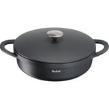 Tefal Trattoria E21872 Rotondo Nero, Padella Nero, Rotondo, Nero, Alluminio, Titanium Extra, Rimovibile, Ceramica, Gas, Alogena, Induzione, Piastra sigillata