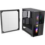 Thermaltake Versa T26 TG ARGB Midi Tower Nero, Chassis Tower Nero, Midi Tower, PC, Nero, ATX, EATX, micro ATX, Mini-ITX, SPCC, Giocare
