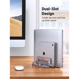 UGREEN 60643 supporto per laptop Supporto per computer portatile Grigio 43,9 cm (17.3"), Stand Nero, Supporto per computer portatile, Grigio, Alluminio, Silicone, 43,9 cm (17.3"), 150 mm, 104 mm