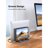 UGREEN 60643 supporto per laptop Supporto per computer portatile Grigio 43,9 cm (17.3"), Stand Nero, Supporto per computer portatile, Grigio, Alluminio, Silicone, 43,9 cm (17.3"), 150 mm, 104 mm