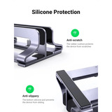 UGREEN 60643 supporto per laptop Supporto per computer portatile Grigio 43,9 cm (17.3"), Stand Nero, Supporto per computer portatile, Grigio, Alluminio, Silicone, 43,9 cm (17.3"), 150 mm, 104 mm