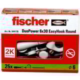 fischer EasyHook Rotondo DuoPower 6x30, Tassello bianco