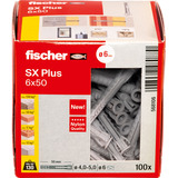 fischer Tassello ad espansione SX Plus 6x50 grigio chiaro