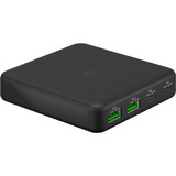 goobay Caricatore da tavolo multiporta USB-C, PD, GaN, 65 watt, Caricabatterie Nero