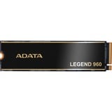 ADATA LEGEND 960 4 TB M.2 PCI Express 4.0 NVMe 3D NAND, Disco a stato solido grigio scuro/Oro, 4 TB, M.2, 7400 MB/s