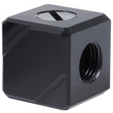 Alphacool 17557 parte e accessorio del sistema di raffreddamento del computer, Connessione Nero, Acetale, Nero, 1/4", 26,5 mm, 26,5 mm, 26,5 mm