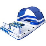 Bestway 43105 galleggiante da piscina e da spiaggia Blu, Bianco Fantasia Vinile Isola galleggiante, Base di aria bianco/Blu, Blu, Bianco, Isola galleggiante, Fantasia, Vinile, 540 kg, Cina