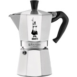 Bialetti Moka Express 6 Tazze argento, 0,3 L, Alluminio, Nero, 6 tazze, Alluminio, Moka Express, CE