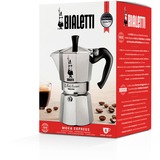 Bialetti Moka Express 6 Tazze argento, 0,3 L, Alluminio, Nero, 6 tazze, Alluminio, Moka Express, CE