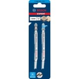 Bosch T 308 BF Lama per seghetto alternativo Bimetallo 2 pz, Lama per sega Lama per seghetto alternativo, Legno abrasivo, In legno duro, Pannello laminato, Cartongesso, Bimetallo, Acciaio inox, 2 mm, 5 cm