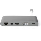 Digitus Docking station universale, USB Type-C™ grigio, USB Type-C™, Cablato, USB 3.2 Gen 1 (3.1 Gen 1) Type-C, 60 W, 10,100,1000 Mbit/s, Grigio, MMC, MicroSD (TransFlash), MicroSDHC, MicroSDXC