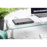 Digitus Docking station universale, USB Type-C™ grigio, USB Type-C™, Cablato, USB 3.2 Gen 1 (3.1 Gen 1) Type-C, 60 W, 10,100,1000 Mbit/s, Grigio, MMC, MicroSD (TransFlash), MicroSDHC, MicroSDXC