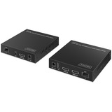 Digitus Set extender KVM IP in fibra HDMI, Switch KVM Nero