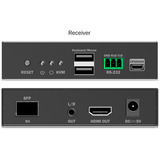 Digitus Set extender KVM IP in fibra HDMI, Switch KVM Nero