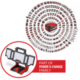 EINHELL Lampada a batteria professionale TP-CL 18/3000 Li Set - Solo, 18Volt, Riflettore di costruzione rosso