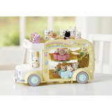 EPOCH Sylvanian Families - Autobus dell'asilo avventura Arcobaleno, Giochi di costruzione 
