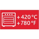 Emsa CLIP & CLOSE N1041400 recipiente per cibo Quadrato Scatola 0,8 L Trasparente 1 pz, Casella trasparente/Rosso, Scatola, Quadrato, 0,8 L, Trasparente, Vetro, 420 °C