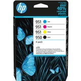 HP Confezione da 4 cartucce di inchiostro originali 950/951, nero, ciano, magenta, giallo nero, ciano, magenta, giallo, Resa standard, Inchiostro a base di pigmento, Inchiostro a base di pigmento, 24 ml, 16,5 ml, 4 pz