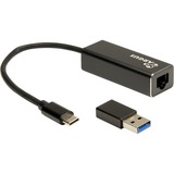 Inter-Tech Adattatore USB Argus IT-732, connettore USB-C > presa RJ-45 Nero