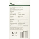 Inter-Tech Adattatore USB Argus IT-732, connettore USB-C > presa RJ-45 Nero