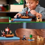 LEGO Minecraft Il viaggio del galeone dei pirati, Giochi di costruzione Set da costruzione, 8 anno/i, Plastica, 166 pz, 254 g
