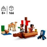 LEGO Minecraft Il viaggio del galeone dei pirati, Giochi di costruzione Set da costruzione, 8 anno/i, Plastica, 166 pz, 254 g
