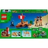 LEGO Minecraft Il viaggio del galeone dei pirati, Giochi di costruzione Set da costruzione, 8 anno/i, Plastica, 166 pz, 254 g