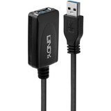 Lindy 43155 cavo USB USB 3.2 Gen 1 (3.1 Gen 1) 5 m USB A 5 Gbit/s Nero, Cavo di prolunga Nero, 5 m, USB A, USB A, USB 3.2 Gen 1 (3.1 Gen 1), 5 Gbit/s, Nero