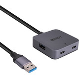 Lindy Hub USB 3.0 a 4 porte grigio/Nero