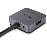 Lindy Hub USB 3.0 a 4 porte grigio/Nero