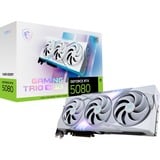 MSI GAMING GEFORCE RTX 5080 16G TRIO OC WHITE scheda video NVIDIA 16 GB GDDR7, Scheda grafica bianco, GeForce RTX 5080, 16 GB, GDDR7, 256 bit, 7680 x 4320 Pixel, PCI Express x16 5.0