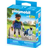 PLAYMOBIL My Life Jogger con Border Collie, Giochi di costruzione 