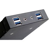 SilverStone FP32-E scheda di interfaccia e adattatore Interno USB 3.2 Gen 1 (3.1 Gen 1) Nero, Parallelo, USB 3.2 Gen 1 (3.1 Gen 1), Audio in, Auoio out, Nero, 101,6 mm, 120 mm