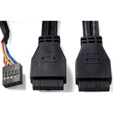SilverStone FP32-E scheda di interfaccia e adattatore Interno USB 3.2 Gen 1 (3.1 Gen 1) Nero, Parallelo, USB 3.2 Gen 1 (3.1 Gen 1), Audio in, Auoio out, Nero, 101,6 mm, 120 mm