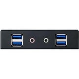 SilverStone FP32-E scheda di interfaccia e adattatore Interno USB 3.2 Gen 1 (3.1 Gen 1), Pannello frontale Nero, Parallelo, USB 3.2 Gen 1 (3.1 Gen 1), Audio in, Auoio out, Nero, 101,6 mm, 120 mm