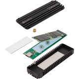 SilverStone MS12 Box esterno SSD Nero M.2, Disk enclosure Nero, Box esterno SSD, M.2, PCI Express 3.0, Serial Attached SCSI, 20 Gbit/s, Collegamento del dispositivo USB, Nero