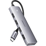 UGREEN 70336 hub di interfaccia USB 3.2 Gen 1 (3.1 Gen 1) Type-C 5000 Mbit/s, Hub USB grigio, USB 3.2 Gen 1 (3.1 Gen 1) Type-C, USB 3.2 Gen 1 (3.1 Gen 1) Type-A, 5000 Mbit/s, 0,15 m, Samsung: Galaxy S10 / S10 + / S9 / S9 + / S8 / S8 + / Note 9 / Note 8/ Note 10+/ Note 10 Huawei:..., 104 mm