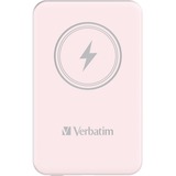 Verbatim Charge 'n' Go Polimeri di litio (LiPo) 5000 mAh Carica wireless Rosa, Powerbank  rosa, 5000 mAh, Polimeri di litio (LiPo), Quick Charge 3.0, Carica wireless, Rosa