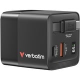 Verbatim GaN Charger 65W Universale Nero AC Ricarica rapida Interno, Caricabatterie Nero, Interno, AC, 20 V, 0,8 m, Nero