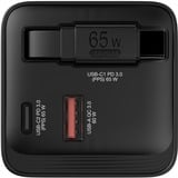 Verbatim GaN Charger 65W Universale Nero AC Ricarica rapida Interno, Caricabatterie Nero, Interno, AC, 20 V, 0,8 m, Nero