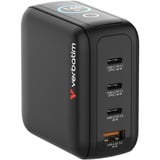 Verbatim Mini caricatore GaN con display, Caricabatterie Nero