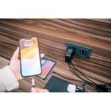 Verbatim Mini caricatore GaN con display, Caricabatterie Nero