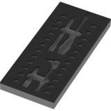 Wera Inserto in schiuma per 8007 A VDE Zyklop Set 1, vuoto, Deposito Nero/grigio