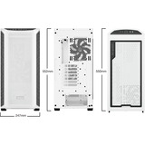 be quiet! Shadow Base 800 DX White Midi Tower Bianco, Chassis Tower bianco, Midi Tower, PC, Bianco, ATX, EATX, micro ATX, Mini-ITX, Acrilonitrile butadiene stirene (ABS), Acciaio, Vetro temperato, Multi