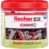 fischer Tassello DUOPOWER 8x40, barattolo richiudibile grigio chiaro/Rosso