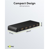goobay Splitter HDMI 1 a 4 (4K @ 30Hz) Nero
