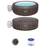 Bestway 60023 centro benessere e vasca idromassaggio Marrone, Bianco 1190 L Rotondo, Piscina marrone, Marrone, Bianco, 1190 L, Rotondo, 7 persona(e), 40 °C, 1,5 °C/h