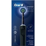 Braun Vitality Pro Adulto Spazzolino rotante Nero, Spazzolino da denti elettrico Nero, Adulto, Spazzolino rotante, Cura quotidiana, Sensibile, Nero, 2 min, Batteria