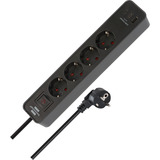 Brennenstuhl Multipresa Ecolor 4 vie con 2x USB-C, 1x USB-A, Ciabatta Nero/antracite